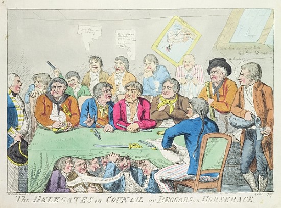 The delegates in council or beggars on horseback od Isaac Cruikshank