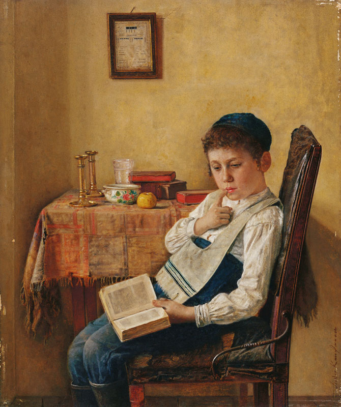 Junge beim Talmud-Studium. od Isidor Kaufmann