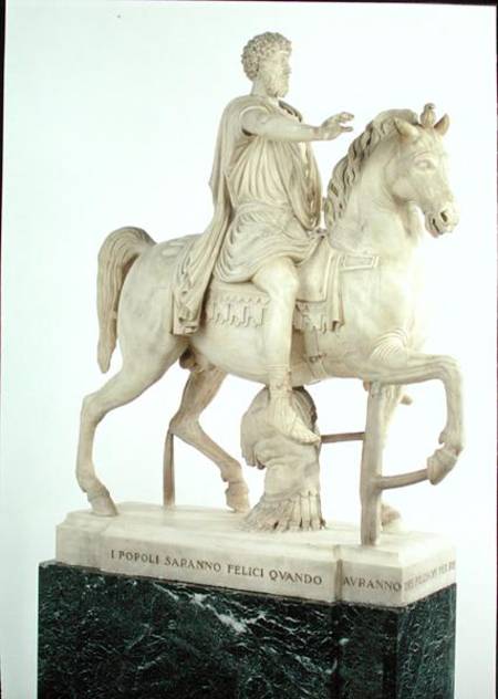 Equestrian statue of Marcus Aurelius (AD 121-180) od Scuola pittorica italiana