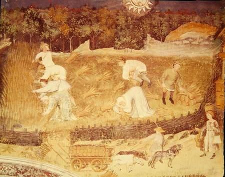 The Month of August, detail of the harvest od Scuola pittorica italiana