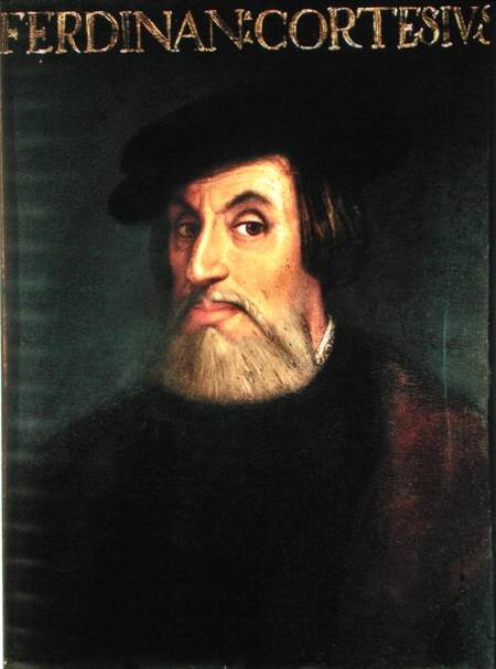 Portrait of Hernando Cortes (1485-1547) od Scuola pittorica italiana