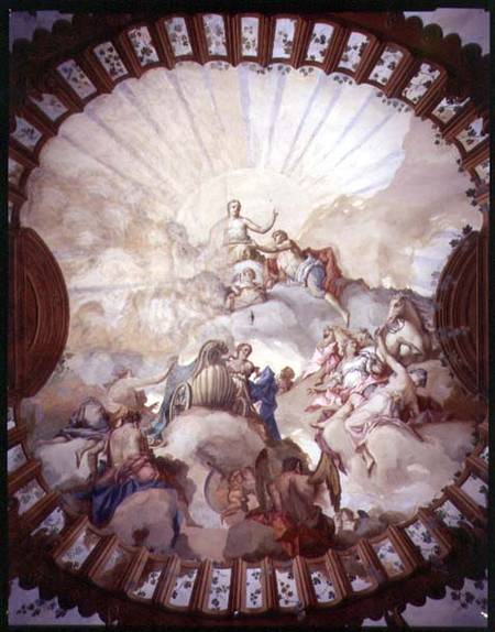 Triumph of the Empress Maria Theresa of Austria (1717-80) (ceiling painting) od Scuola pittorica italiana