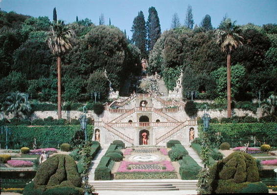 Steps in the garden of the Villa Garzoni (photograph) od Italian School, (17th century)