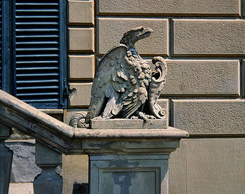 Eagle and crest, Villa di Celle (photo) od Italian School, (19th century)