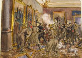 Eine Szene im Winterpalast im Dezember 1918 (Aus der Aquarellserie Russische Revolution)