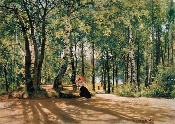 At the Summer Cottage od Iwan Iwanowitsch Schischkin