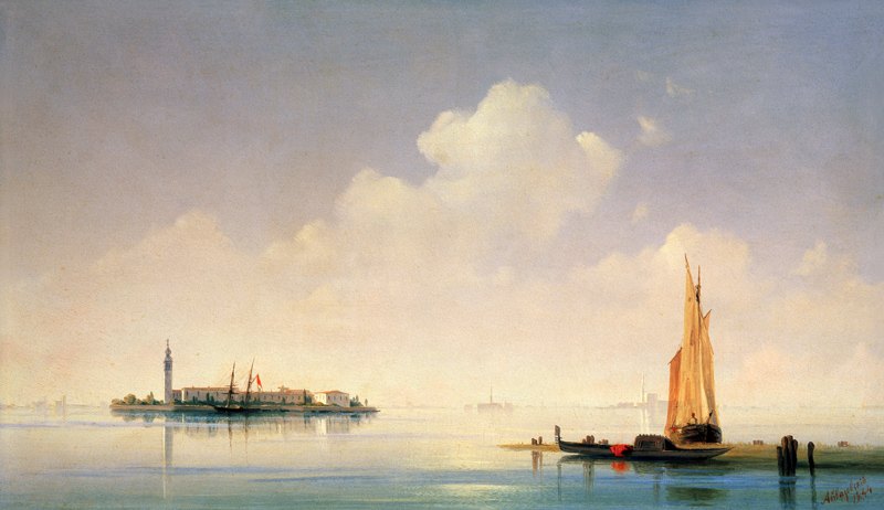 The Venetian lagoon. View of San Giorgio Maggiore od Iwan Konstantinowitsch Aiwasowski