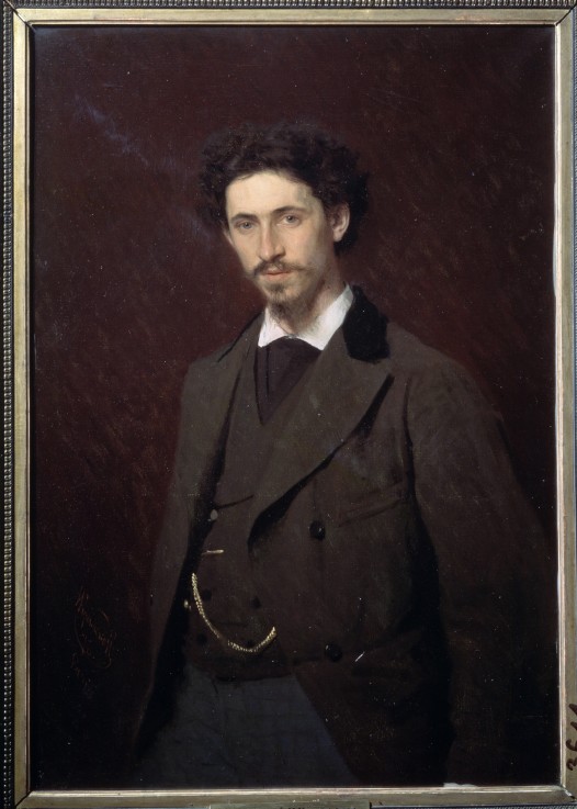 Portrait of the artist Ilya E. Repin (1844-1930) od Iwan Nikolajewitsch Kramskoi