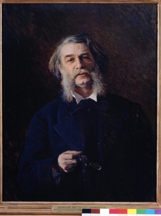 Portrait of the author Dmitri Grigorovitch (1822-1899) od Iwan Nikolajewitsch Kramskoi