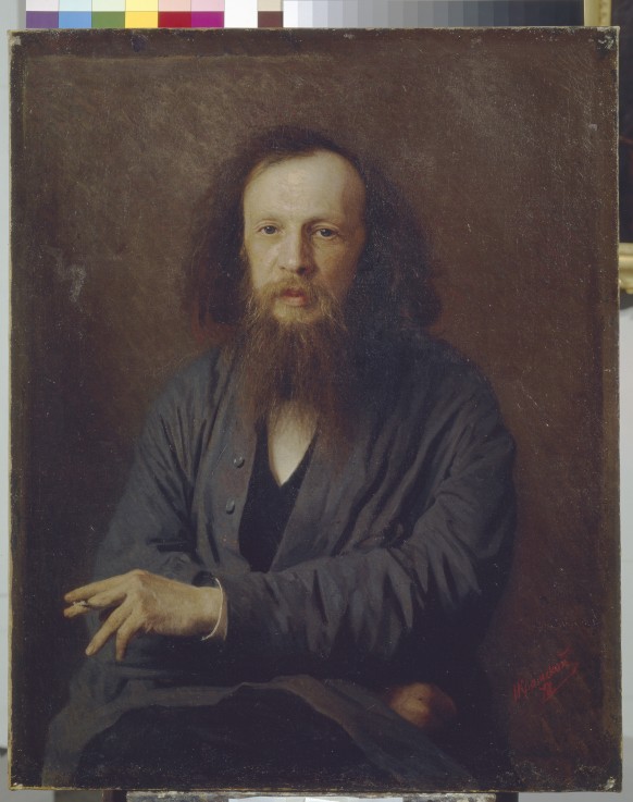 Portrait of Dmitri Mendeleev od Iwan Nikolajewitsch Kramskoi