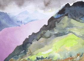 Loch Ness from Glendoe Lodge, 1995 (w/c on paper) 