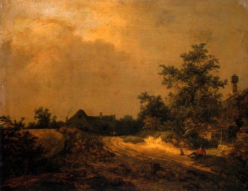 Farmhouses in the dunes od Jacob Isaacksz van Ruisdael