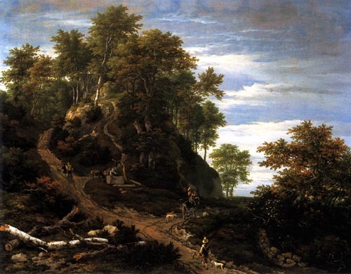 Hilly landscape od Jacob Isaacksz van Ruisdael