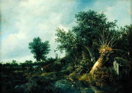 Landscape with a Hut od Jacob Isaacksz van Ruisdael