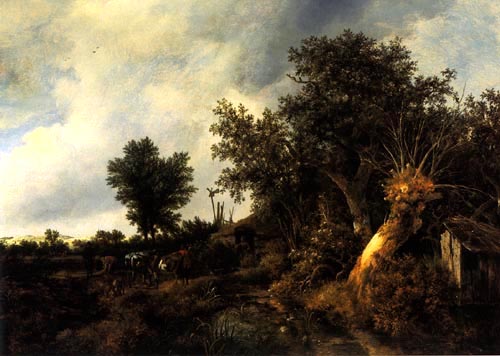 Landscape with hut od Jacob Isaacksz van Ruisdael