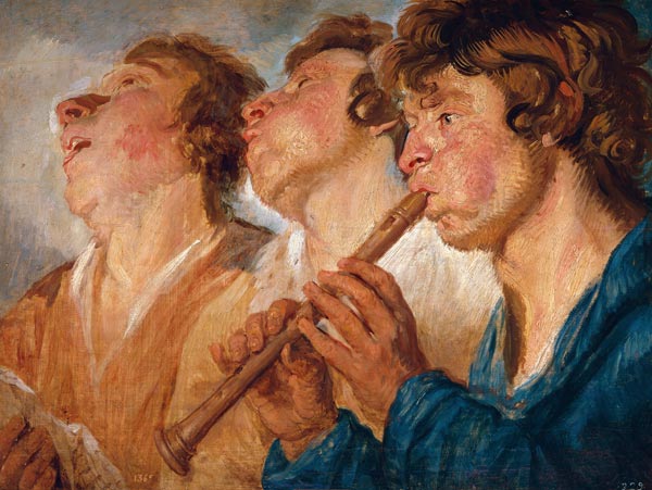 Three Buskers od Jacob Jordaens