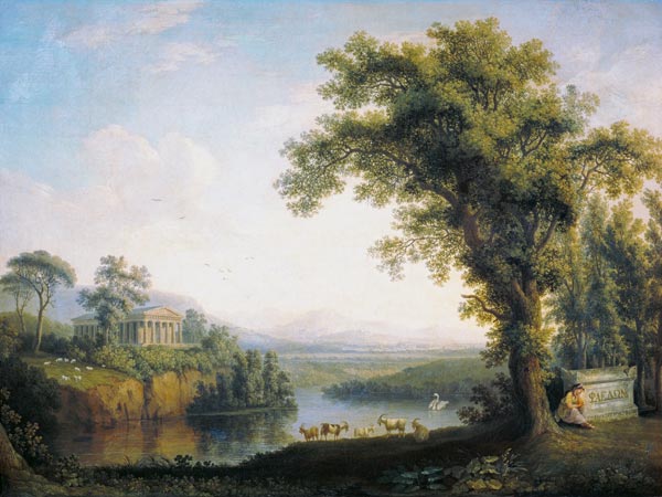 Antike Landschaft mit dem Grab des Phaeton od Jacob Philipp Hackert