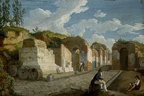 The Herkulaner gate in Pompeji. od Jacob Philipp Hackert
