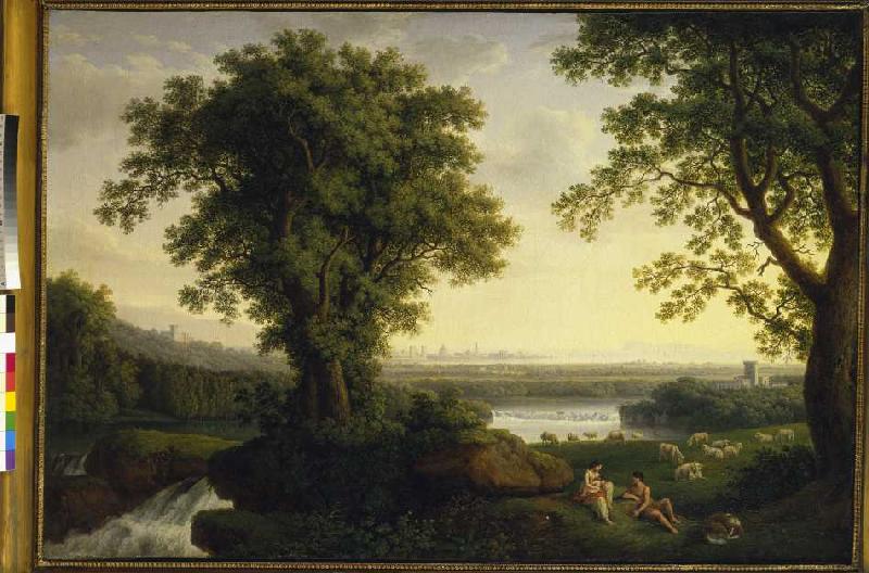 Italienische Landschaft od Jacob Philipp Hackert