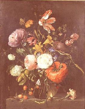 Flowers in a Glass Vase