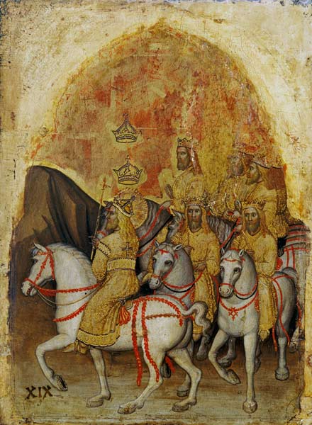 Alberegno, Jacopo died 1397. ''Horsemen'' (Apocalypse 19,11-16). From the polyptych of the Apocalyps od Jacopo Alberegno