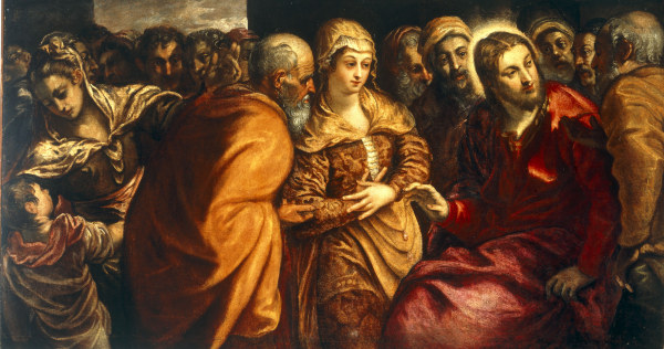 J.Tintoretto / Christ and Adulteress od Jacopo Robusti Tintoretto