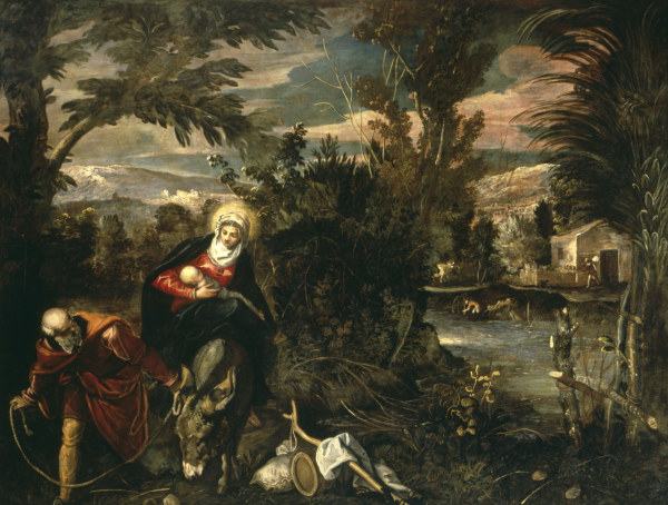 Tintoretto, Flight to Egypt od Jacopo Robusti Tintoretto