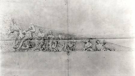 Study of the frieze from a pediment of the Parthenon od Jacques Carrey
