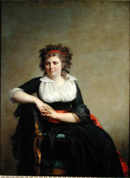The Marquise d'Orvilliers (1772-1862) (nee Jeanne-Robertine Rilliet) Seated od Jacques Louis David