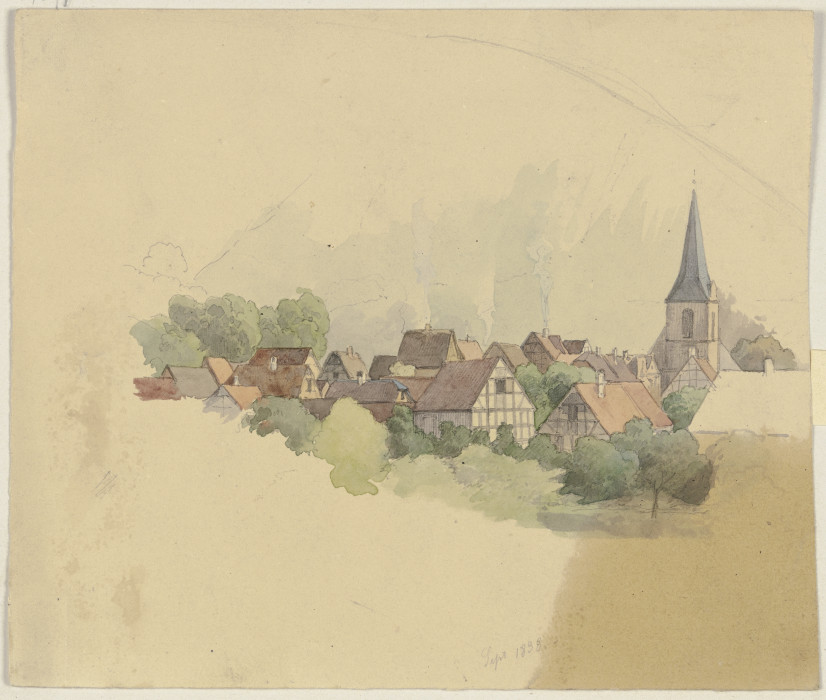 Village with church od Jakob Becker