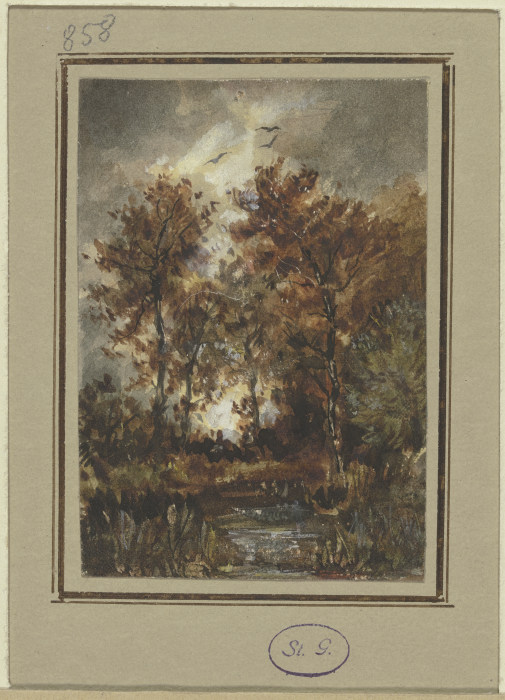 Herbstlandschaft mit Bach od Jakob Maurer