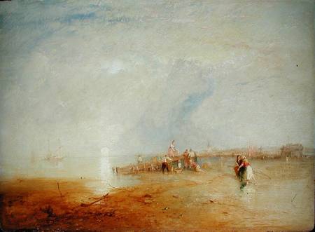 Whitstable Sands with Women Shrimping od James Baker Pyne
