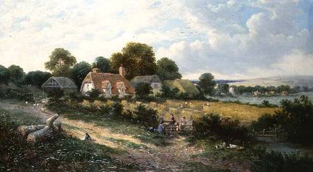 Haymaking od James Edwin Meadows