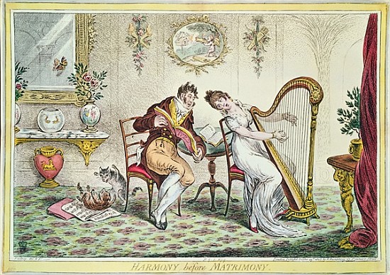 Harmony before Matrimony od James Gillray