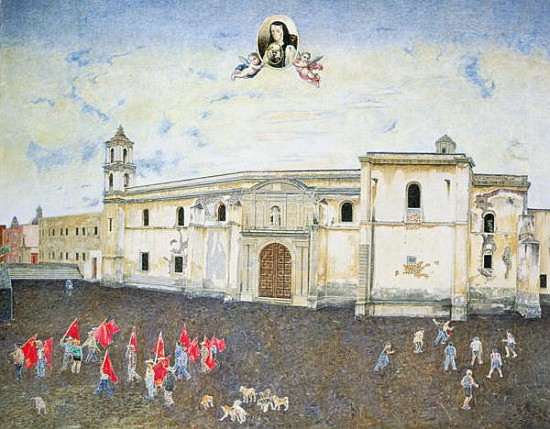 Political Protest, the Cloister of Sor Juana de la Cruz (1648-95) 2001 (oil on canvas)  od  James  Reeve