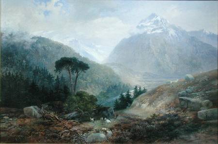 The View Toward the Fenderthal, Tyrol od James Vivien de Fleury
