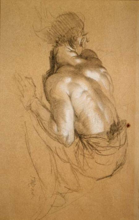 Crouching Man, study for 'The Triumph of Wellington' od James Ward