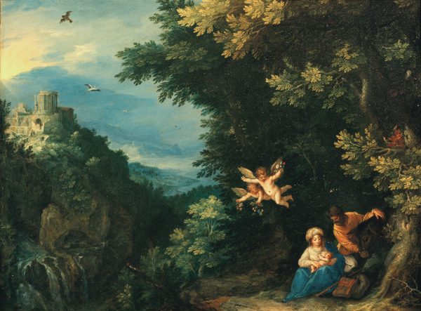 Flight to Egypt/ Brueghel & Rottenhammer od Jan Brueghel d. J.