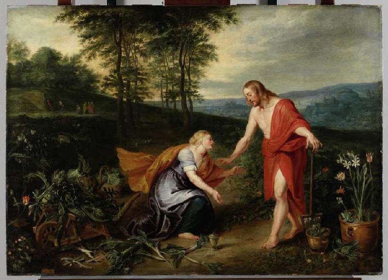 Noli me tangere (Erscheinung Christi als Gärtner vor Magdalena) od Jan Brueghel d. J.