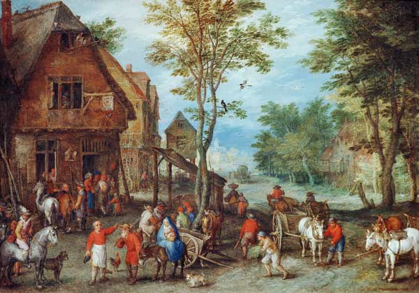 Brueghel the Elder / Searching for Inn od Jan Brueghel d. J.