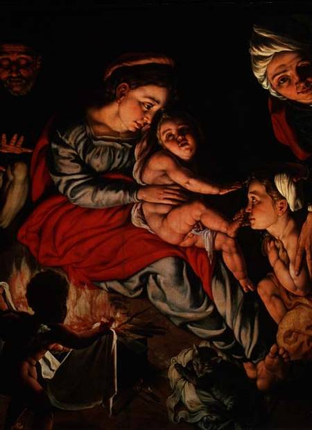 The Holy Family around a Fire od Jan Cornelisz Vermeyen