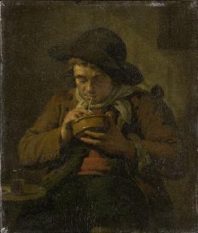 Peasant Lighting his Pipe