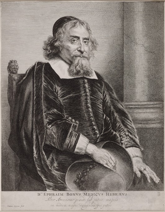Portrait of Ephraim Bueno od Jan Lievens