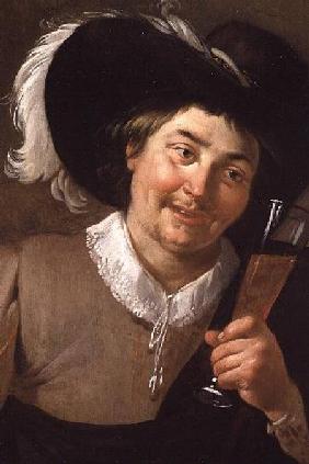 Portrait of a Man Holding a Wine Glass