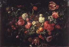 Still Life of Flowers and Fruit