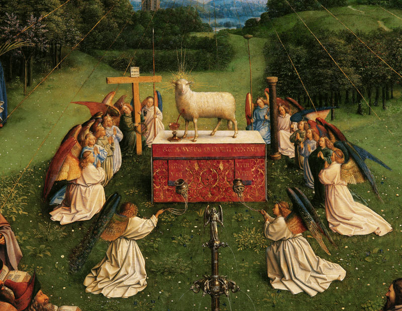 Agnus Dei , Ghent Altar od Jan van Eyck