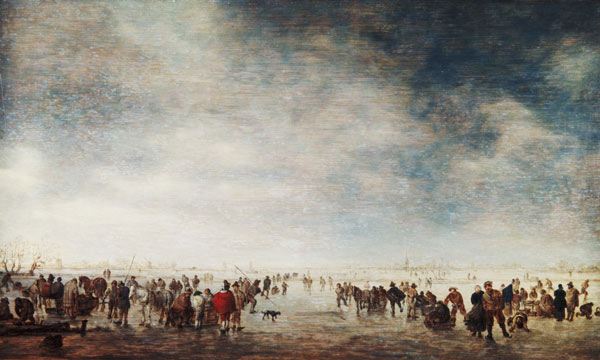 Ice Skaters od Jan van Goyen