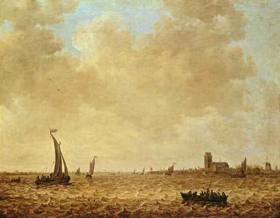 View of the Old Maas, Dordrecht od Jan van Goyen