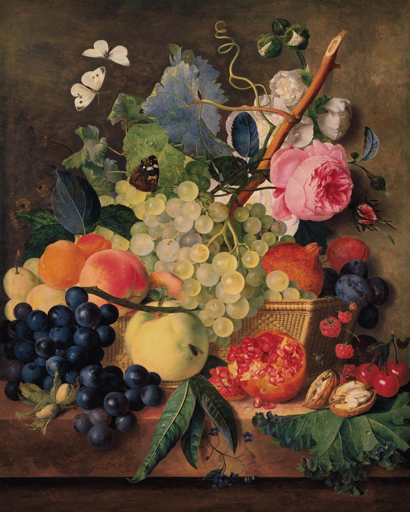 A Basket of Fruit od Jan van Huysum