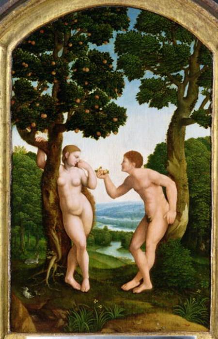 Adam and Eve in Paradise od Jan van Scorel